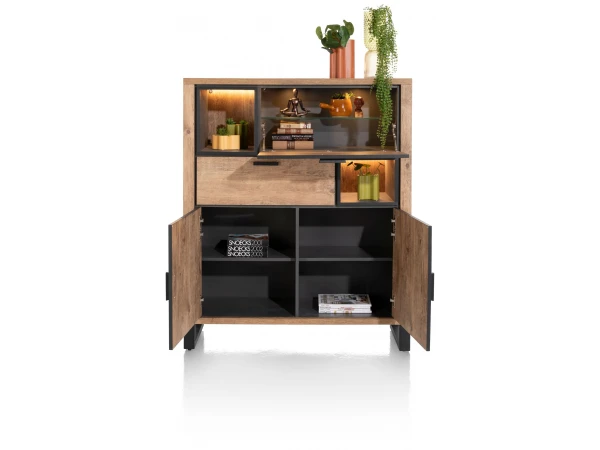 Barkast PAVAROTTI - Hout/Zwart Hout 3 Barkast PAVAROTTI - Hout/Zwart Hout - Afbeelding 3