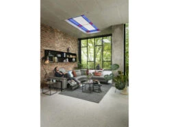 Hoekzetel Met Voetbank TYCAN - Nubucco Charcoal Lichtgrijs -Zuiver || RICHMOND Verkoop henders amp hazel tycan 54162