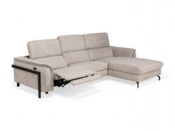 Hoekzetel Met Voetbank TYCAN - Nubucco Charcoal Lichtgrijs -Zuiver || RICHMOND Verkoop henders amp hazel tycan 55297