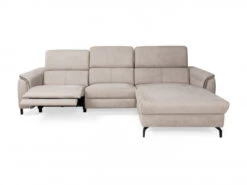 Hoekzetel Met Voetbank TYCAN - Nubucco Charcoal Lichtgrijs -Zuiver || RICHMOND Verkoop henders amp hazel tycan 55299