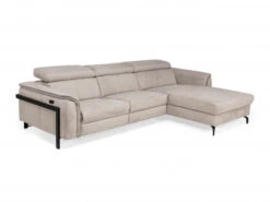 Hoekzetel Met Voetbank TYCAN - Nubucco Charcoal Lichtgrijs -Zuiver || RICHMOND Verkoop henders amp hazel tycan 55301