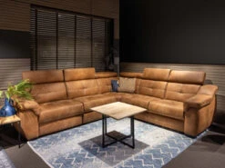 Hoekzetel BALCONY Met Relax - Sisso Cognac Bruin -Zuiver || RICHMOND Verkoop hima balcony 72434