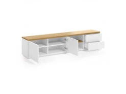 Tv-kast ABILEN - Wit/eik Fineer Wit -Zuiver || RICHMOND Verkoop kave home abilen 49262