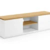 TV-kast ABILEN - Wit/eik Fineer Wit