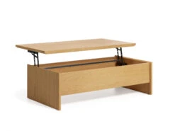 Salontafel Met Lift-up Blad ABILEN - Eik Fineer Bruin