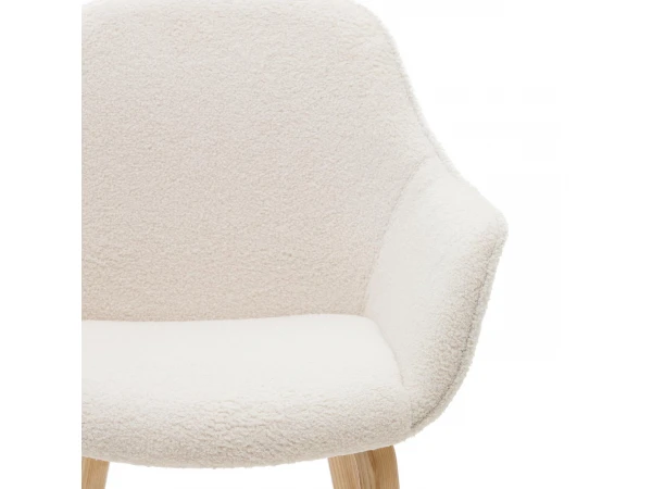 Eetkamerstoel ALELI - Witte Schapenvacht Wit 8 Eetkamerstoel ALELI - Witte Schapenvacht Wit - Afbeelding 8