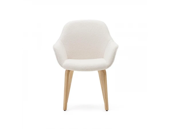 Eetkamerstoel ALELI - Witte Schapenvacht Wit 2 Eetkamerstoel ALELI - Witte Schapenvacht Wit - Afbeelding 2