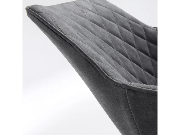 Armstoel AMIRA - Grafiet Grijs Lederlook Grijs 4 Armstoel AMIRA - Grafiet Grijs Lederlook Grijs - Afbeelding 4