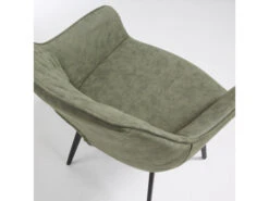 Armstoel AMIRA - Donkergroen Lederlook Groen -Zuiver || RICHMOND Verkoop kave home aminy 31556