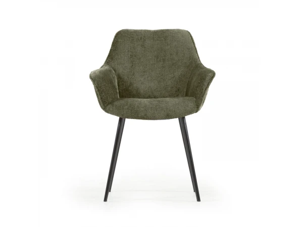 Set 4 Stoelen AMIRA - Donkergroen Chenille Groen 4 Set 4 Stoelen AMIRA - Donkergroen Chenille Groen - Afbeelding 4