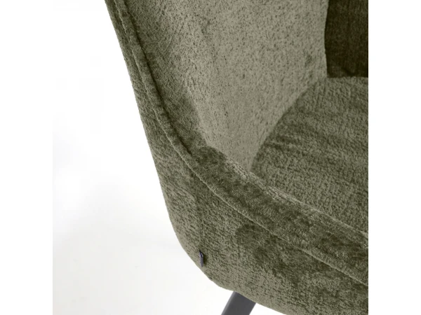 Set 4 Stoelen AMIRA - Donkergroen Chenille Groen 8 Set 4 Stoelen AMIRA - Donkergroen Chenille Groen - Afbeelding 8