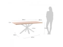 Tafel ARGO - Eik/wit Hout -Zuiver || RICHMOND Verkoop kave home argo 34741