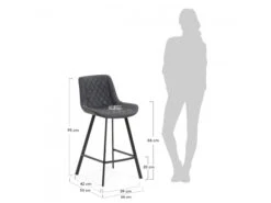 Barstoel ADELA - Grafiet Grijs -Zuiver || RICHMOND Verkoop kave home arian 31789