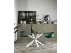 Tafel ARGO - Glas/wit Wit -Zuiver || RICHMOND Verkoop kave home arya 31274