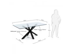 Tafel ARGO - Glas/zwart Zwart -Zuiver || RICHMOND Verkoop kave home arya 31286