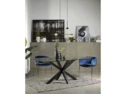 Tafel ARGO - Glas/zwart Zwart -Zuiver || RICHMOND Verkoop kave home arya 31287
