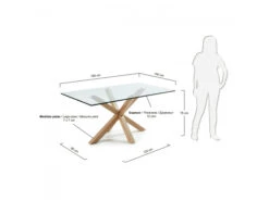 Tafel ARGO - Glas/houtlook Hout -Zuiver || RICHMOND Verkoop kave home arya 31301