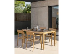 Rechthoekige Tafel BETTER - Polybeton/Massief Acaciahout Hout -Zuiver || RICHMOND Verkoop kave home better 67848