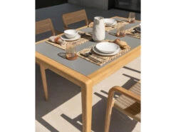 Rechthoekige Tafel BETTER - Polybeton/Massief Acaciahout Hout -Zuiver || RICHMOND Verkoop kave home better 67849