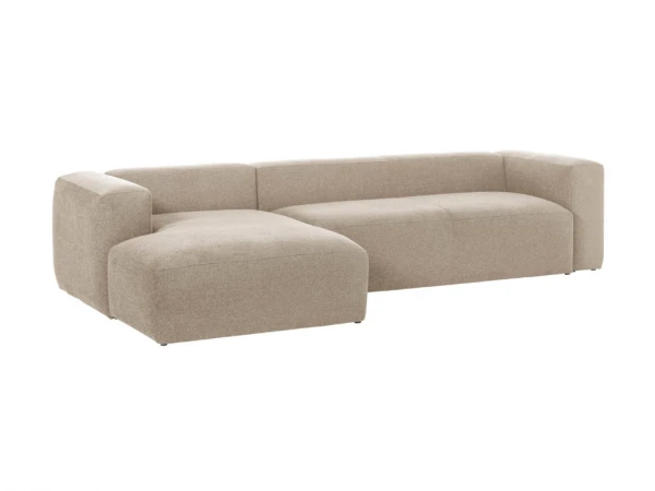 3-zit Met Chaise Longue Links BLOK - Beige Beige 1 3-zit Met Chaise Longue Links BLOK - Beige Beige