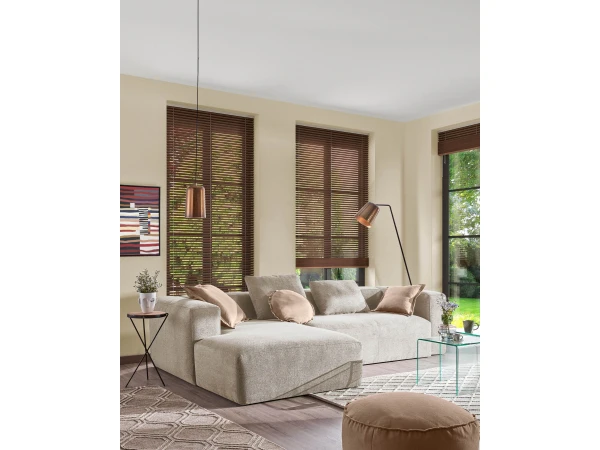 3-zit Met Chaise Longue Links BLOK - Beige Beige 2 3-zit Met Chaise Longue Links BLOK - Beige Beige - Afbeelding 2