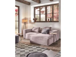 2-zit Met Chaise Longue Rechts BLOK - Roze Corduroy Roze