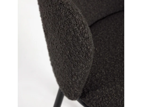 Barstoel CISELIA - Zwart Schapenvacht Zwart 6 Barstoel CISELIA - Zwart Schapenvacht Zwart - Afbeelding 6