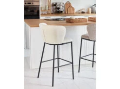 Barstoel CISELIA - Wit Schapenvacht Wit -Zuiver || RICHMOND Verkoop kave home ciselia 66604