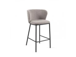 Barstoel CISELIA - Grijs Schapenvacht Grijs