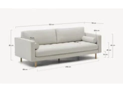 3-zit DEBRA - Wit/Naturel Wit -Zuiver || RICHMOND Verkoop kave home debra 73607