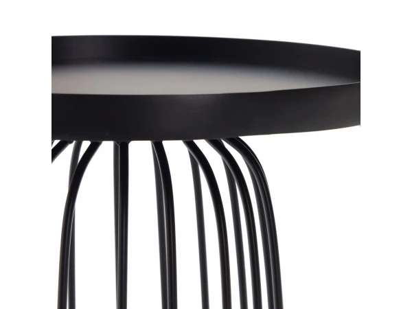 Set 2 Bijzettafels DILVA - Zwart Metaal Zwart 4 Set 2 Bijzettafels DILVA - Zwart Metaal Zwart - Afbeelding 4