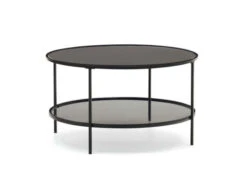 Salontafel GILDA - Zwart/Glas Zwart