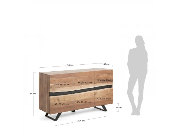 Dressoir UXIA - Acacia Hout 7 Dressoir UXIA - Acacia Hout - Afbeelding 7