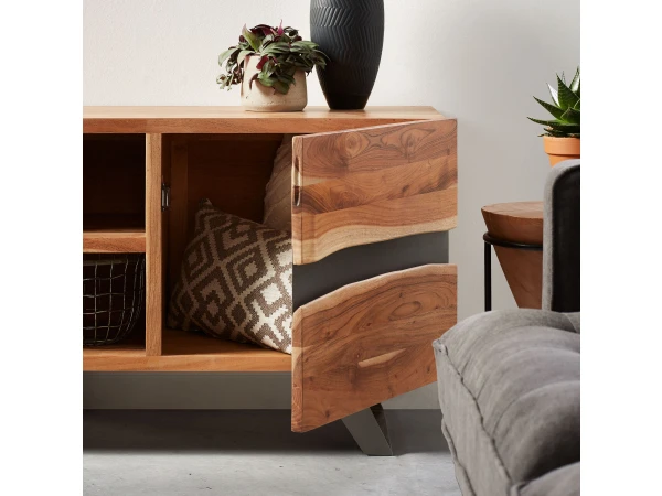 Tv-meubel UXIA - Acacia Hout 8 Tv-meubel UXIA - Acacia Hout - Afbeelding 8