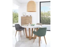 Armstoel KONNA - Grijs/hout Grijs -Zuiver || RICHMOND Verkoop kave home konna 52226