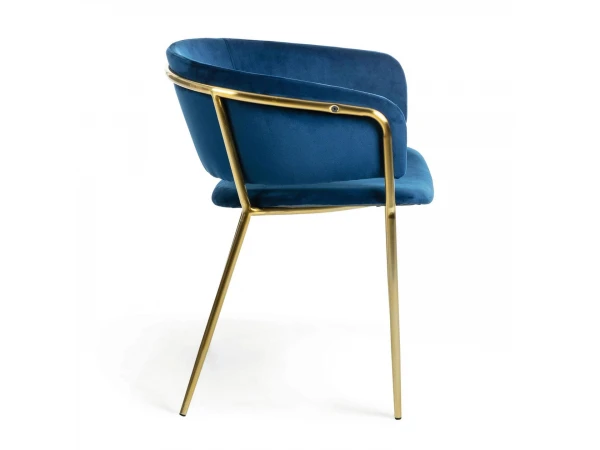 Armstoel RUNNIE - Donkerblauw Blauw 2 Armstoel RUNNIE - Donkerblauw Blauw - Afbeelding 2