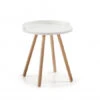Bijzettafel KURB - Wit/Naturel Wit