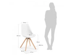 Stoel RALF - Wit/Hout Wit -Zuiver || RICHMOND Verkoop kave home lars 31687