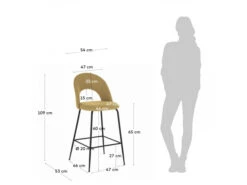 Barstoel MAHALIA - Mosterdgeel Geel 15 Barstoel MAHALIA - Mosterdgeel Geel -Zuiver || RICHMOND Verkoop kave home mahalia 41018