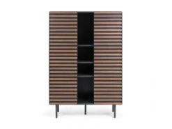 Barkast KESIA - Grafiet/hout Hout