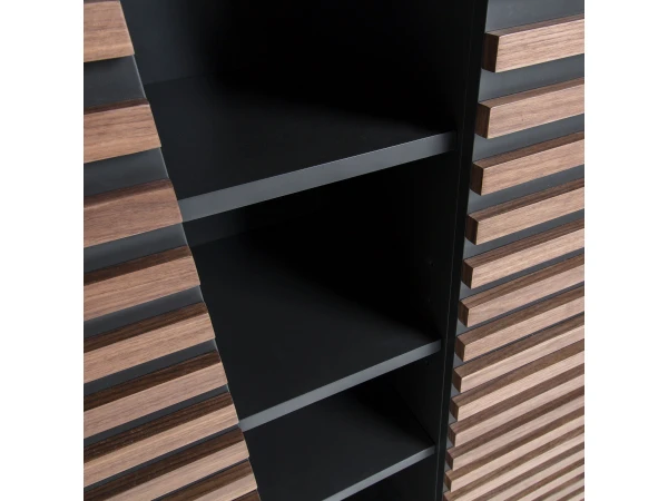 Barkast KESIA - Grafiet/hout Hout 3 Barkast KESIA - Grafiet/hout Hout - Afbeelding 3