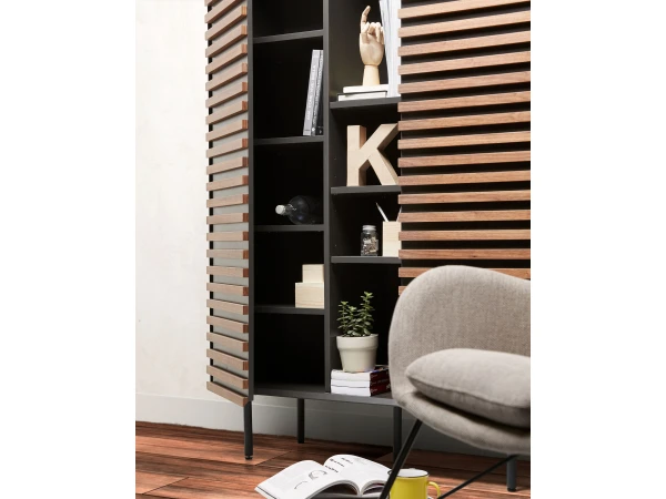 Barkast KESIA - Grafiet/hout Hout 8 Barkast KESIA - Grafiet/hout Hout - Afbeelding 8