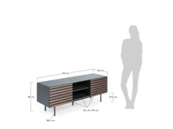 Tv-meubel KESIA - Grafiet/hout Hout -Zuiver || RICHMOND Verkoop kave home mahon 32009