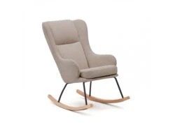 Schommelstoel MAUSTIN - Beige Schapenvacht Beige