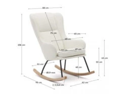 Schommelstoel MAUSTIN - Wit Schapenvacht Wit -Zuiver || RICHMOND Verkoop kave home maustin 69461