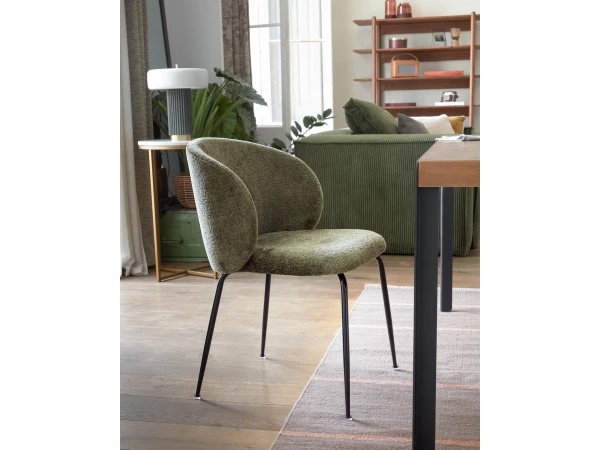 Eetkamerstoel MINNA - Groen Groen 2 Eetkamerstoel MINNA - Groen Groen - Afbeelding 2