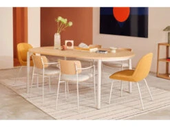 Uitschuifbare Ronde Tafel MONTUIRI - Eikenfineer Wit -Zuiver || RICHMOND Verkoop kave home montuiri 71514