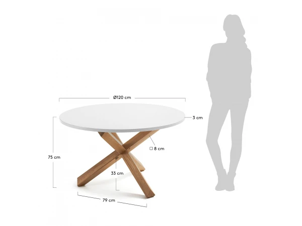 Tafel LOTUS - Wit/hout Wit 4 Tafel LOTUS - Wit/hout Wit - Afbeelding 4