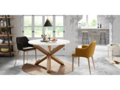 Tafel LOTUS - Wit/hout Wit 12 Tafel LOTUS - Wit/hout Wit -Zuiver || RICHMOND Verkoop kave home nori 31331