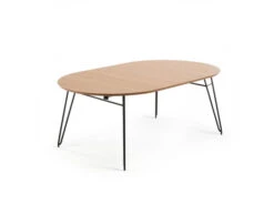 Ronde Uitschuiftafel NOVAC - Eikenfineer Hout -Zuiver || RICHMOND Verkoop kave home novac 52396